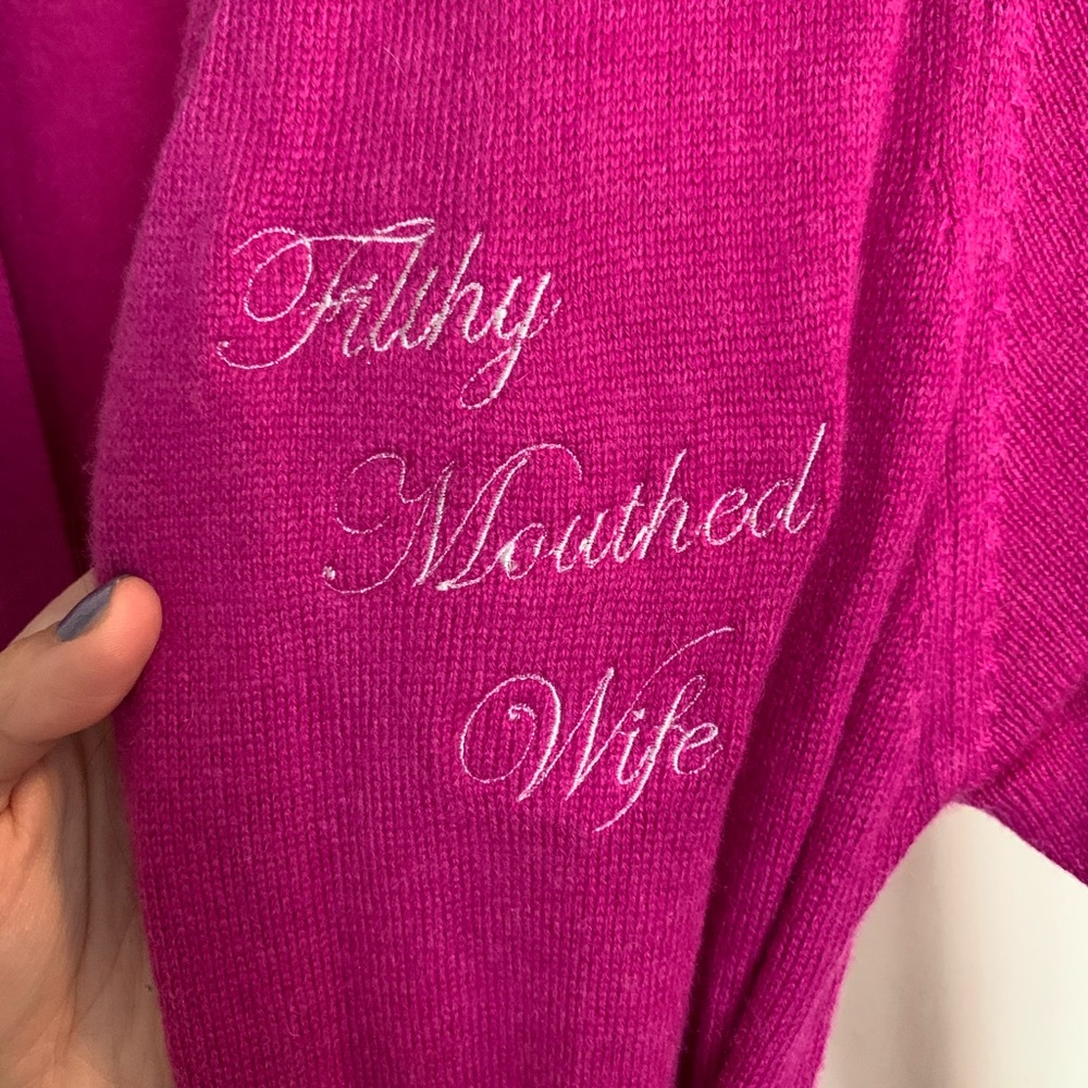 Soft, Cashmere robe, “Filthy Mouthed Wife”